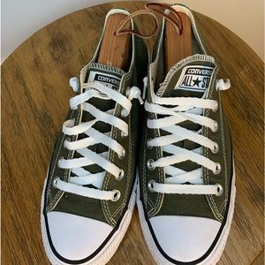 Converse All Star Low Olive Green Mens 5.5 Womens 7.5 Unisex Chuck Taylor